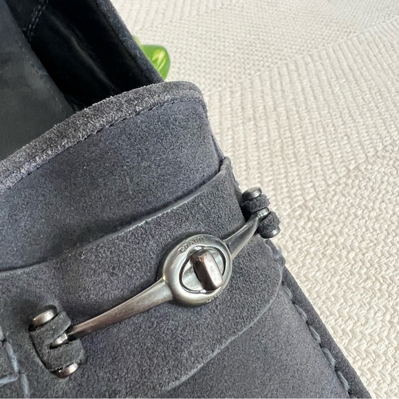 Coach Crosby Turnlock Driver Suede Loafers Navy Blue size 10D - Picture 2 of 11